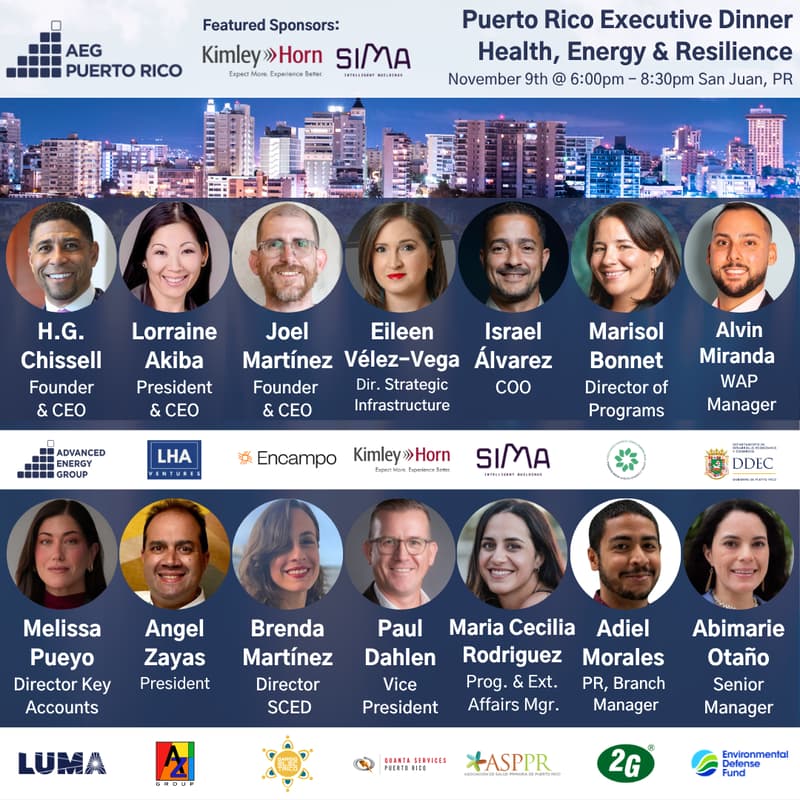 Cover Image for AEG Puerto Rico Executive Dinner: Health, Energy & Resilience