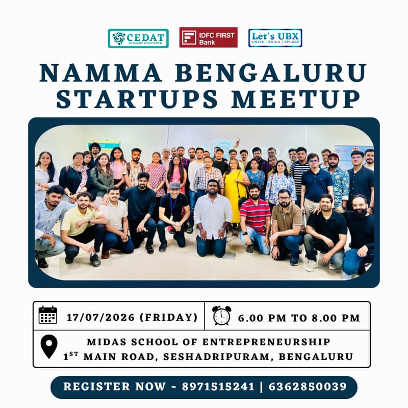 Cover Image for Namma Bengaluru Startups Meetup