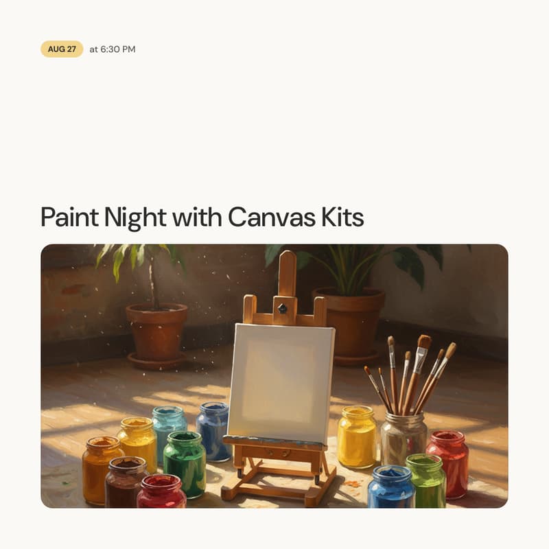 Cover Image for Paint Night with Canvas Kit
