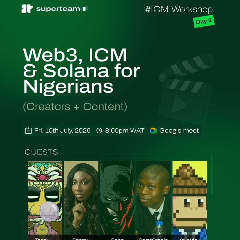 Cover Image for ICM Workshop — Web3, ICM & Solana for Nigerians