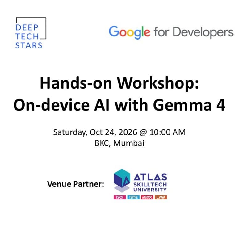 Cover Image for Hands-on Workshop - On-device AI with Gemma 4