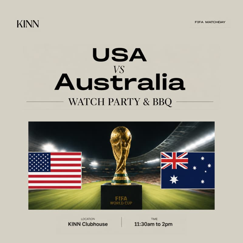 Cover Image for USA vs Australia Watch Party & BBQ