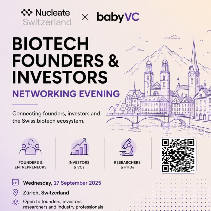 Cover Image for Nucleate Switzerland X BabyVC - Biotech Founders & Investors Networking evening
