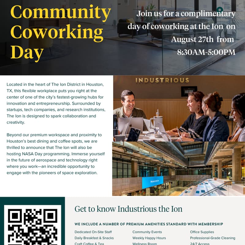 Cover Image for Industrious Coworking Day