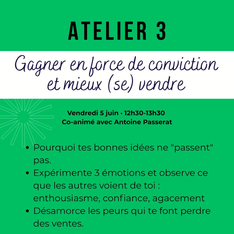 Cover Image for Atelier 3 - Printemps des entrepreneurs by Butterfly Solutions