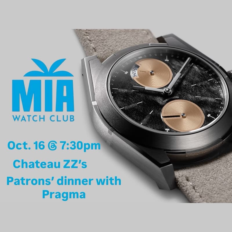 Cover Image for MIA Watch Club x Pragma — Patrons’ Dinner