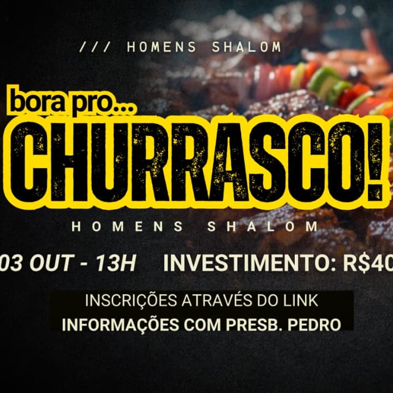 Cover Image for Bora pro Churrasco! | Homens Shalom