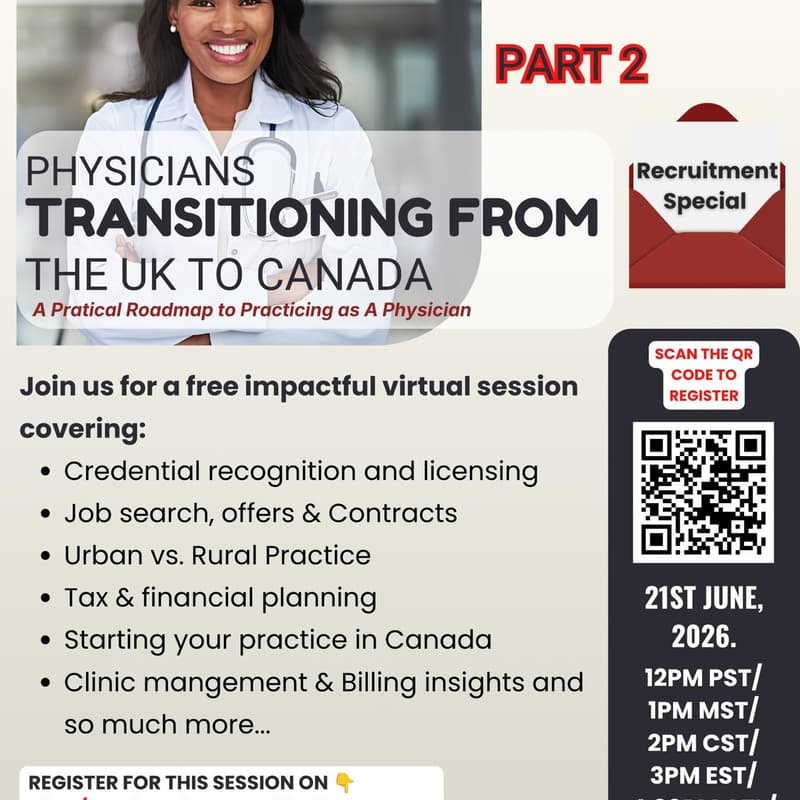 Cover Image for Physicians Transitioning from the UK to Canada: A Pratical Roadmap to Practicing as A Physician Part 2