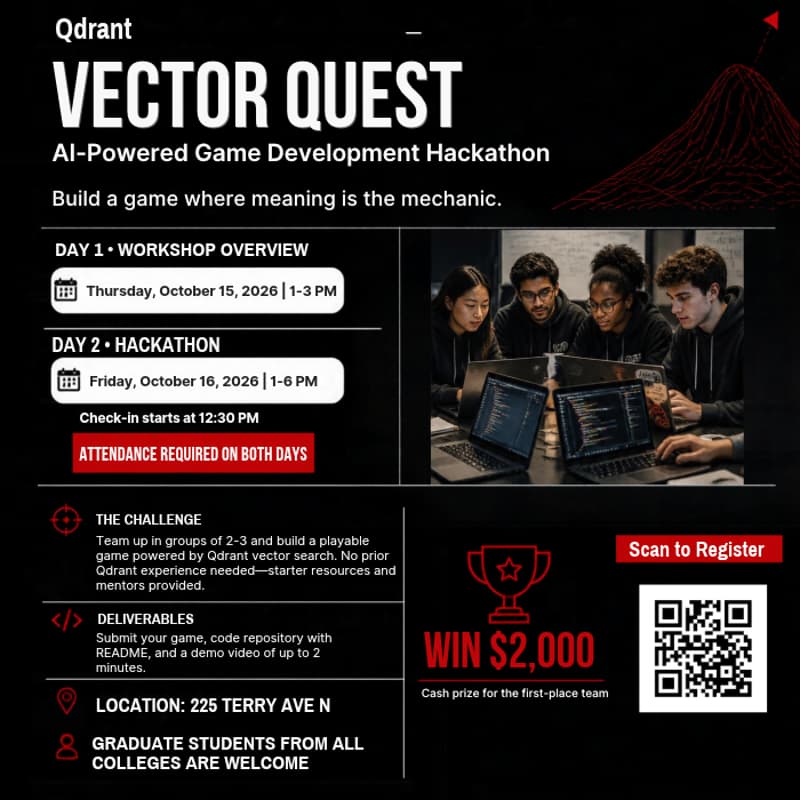 Cover Image for Qdrant Vector Quest: AI-Powered Game Development Hackathon