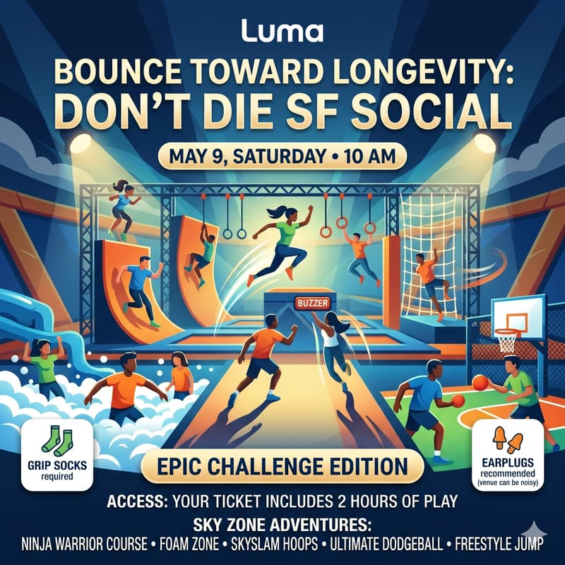 Cover Image for Bounce Toward Longevity: SkyZone Trampoline Park Social 🏀🐸🚀