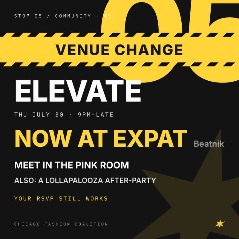 Cover Image for Elevate V5: Chicago Fashion Industry Mixer (Now at Expat)
