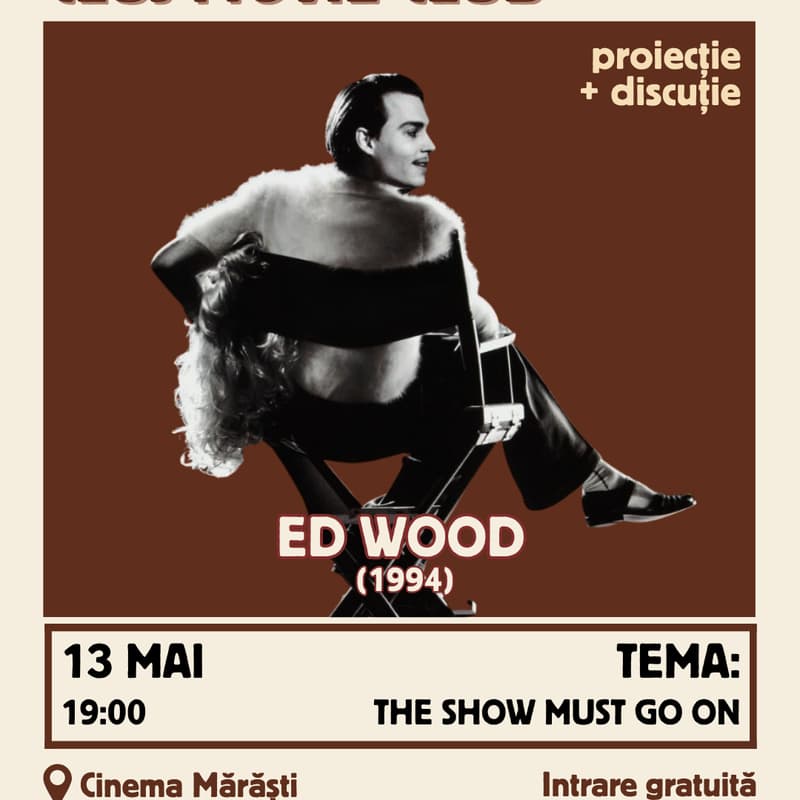 Cover Image for Proiecție de film & discuție: Ed Wood (r. Tim Burton)