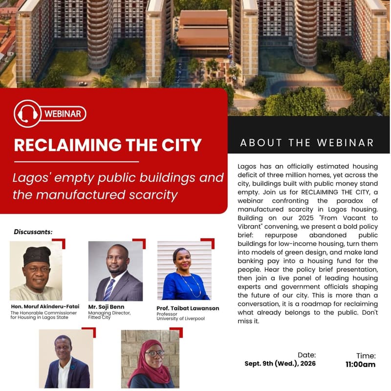 Cover Image for RECLAIMING THE CITY: Lagos' empty public buildings and the manufactured scarcity