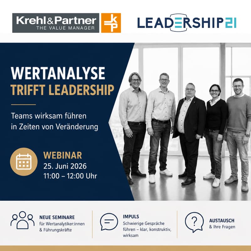 Cover Image for Wertanalyse trifft Leadership: Teams wirksam führen in Zeiten von Veränderung