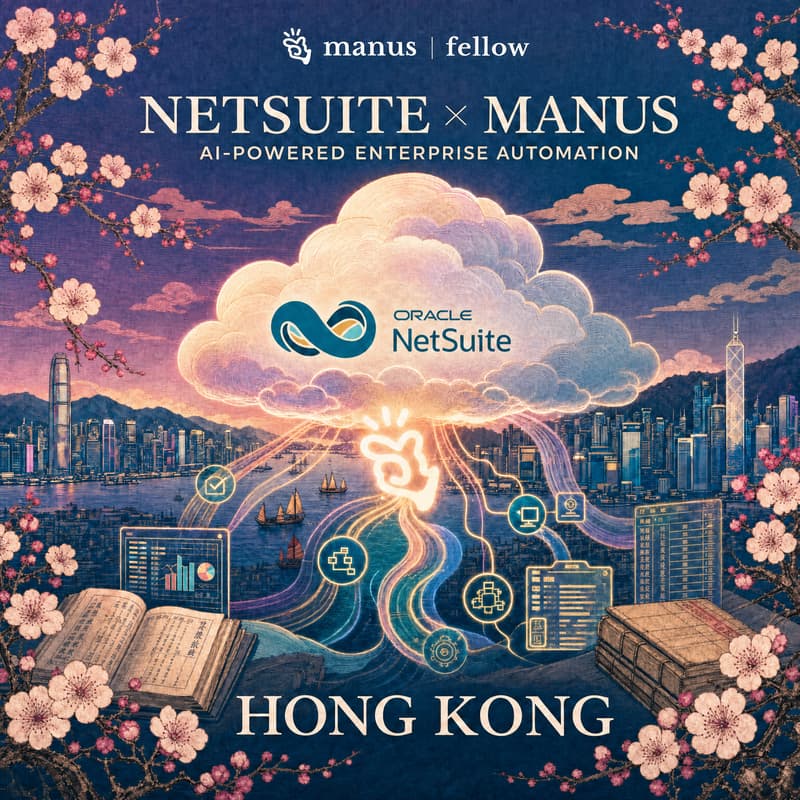 Cover Image for 善用 AI 管理:NetSuite ✕ Manus 企業自動化全攻略