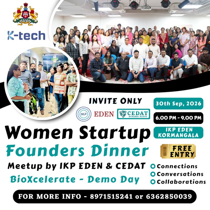 Cover Image for Women Startup Founders Dinner Meetup by CEDT & IKP EDEN