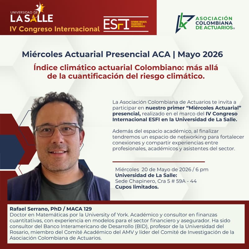Cover Image for Miércoles Actuarial Presencial ACA | Mayo 2026