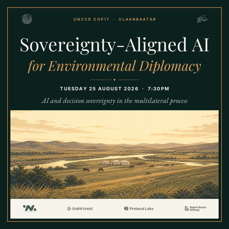 Cover Image for UNCCD COP17 — Sovereignty-Aligned AI for Environmental Diplomacy Dinner