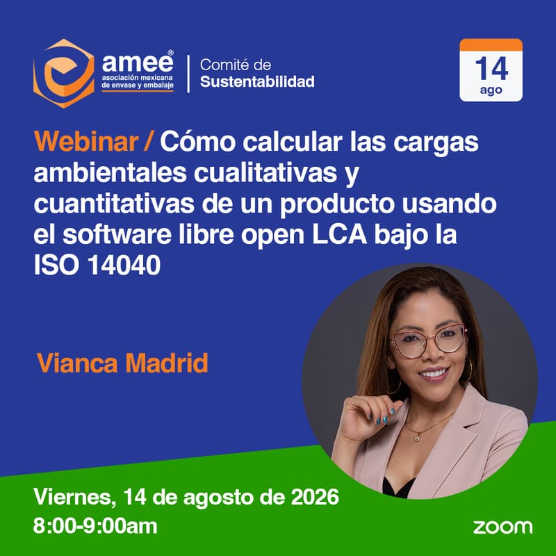 Cover Image for Webinar: Cómo calcular las cargas ambientales cualitativas y cuantitativas de un producto usando software libre open LCA bajo la ISO 14040