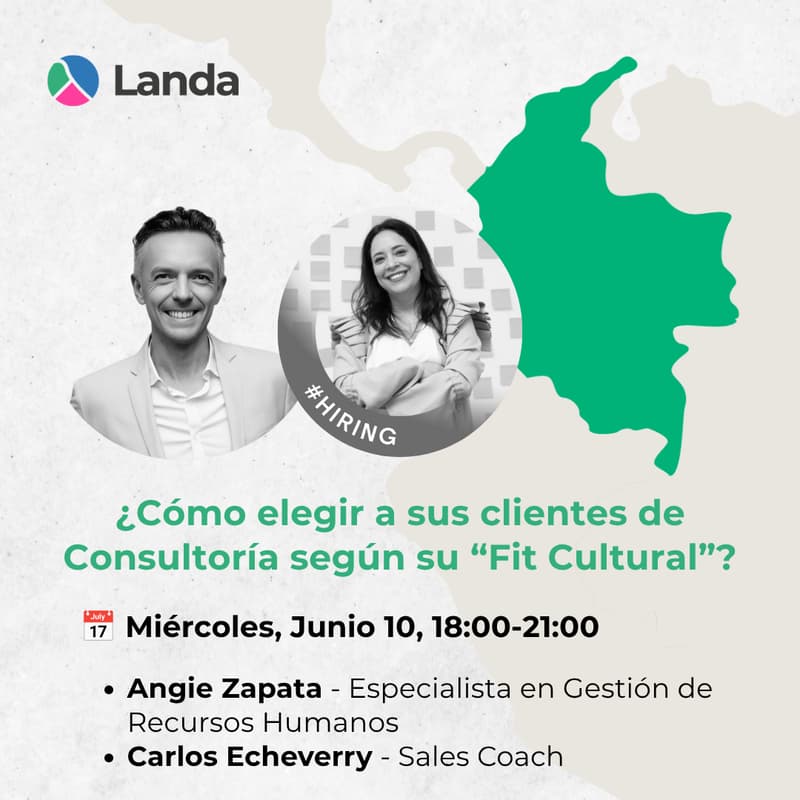 Cover Image for ¿Cómo elegir a sus clientes de Consultoría según su “Fit Cultural”? | Landa Club - Bogotá Meetup