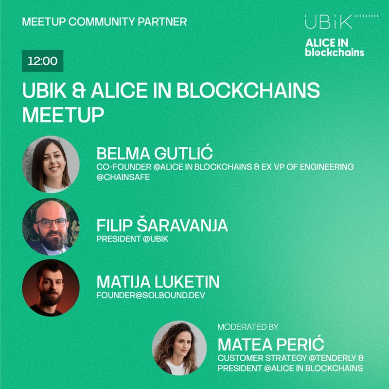 Cover Image for UBIK & Alice in Blockchains Meetup