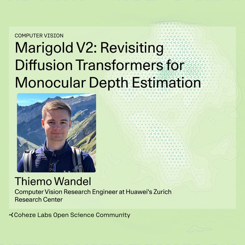 Cover Image for Thiemo Wandel - Marigold V2: Revisiting Diffusion Transformers for Monocular Depth Estimation
