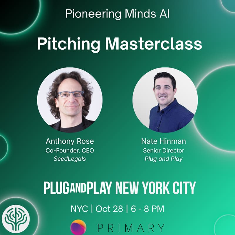 Cover Image for Plug and Play x PMAI: Pitching Masterclass III