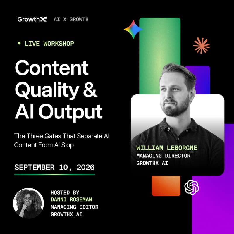Cover Image for [AI x Growth Workshop] The Three Gates That Separate AI Content From AI Slop