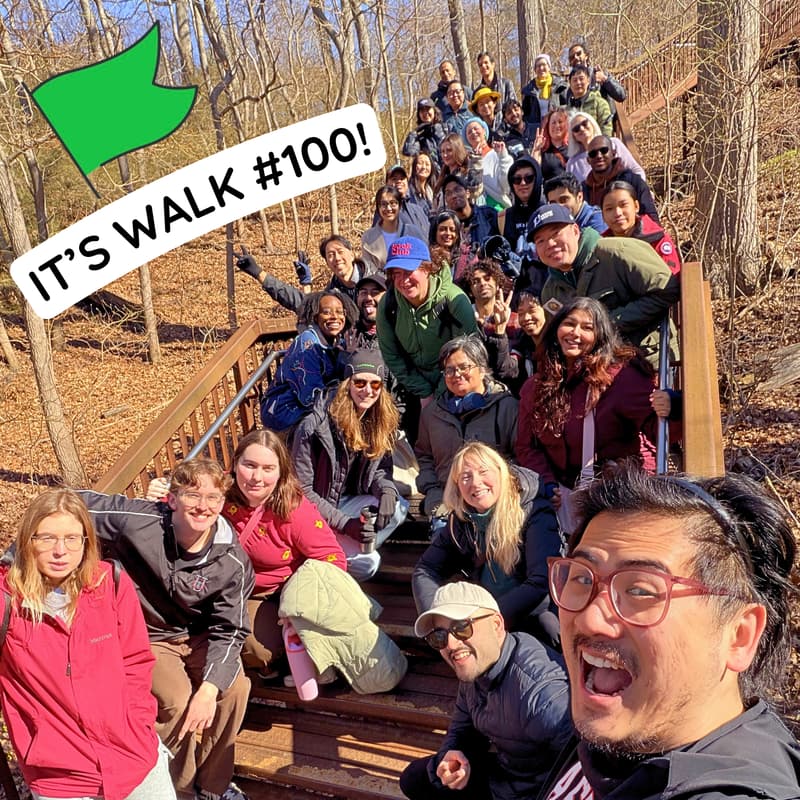 Cover Image for spring-a-ling: the mindful miles #100 (adam's bday walk!)