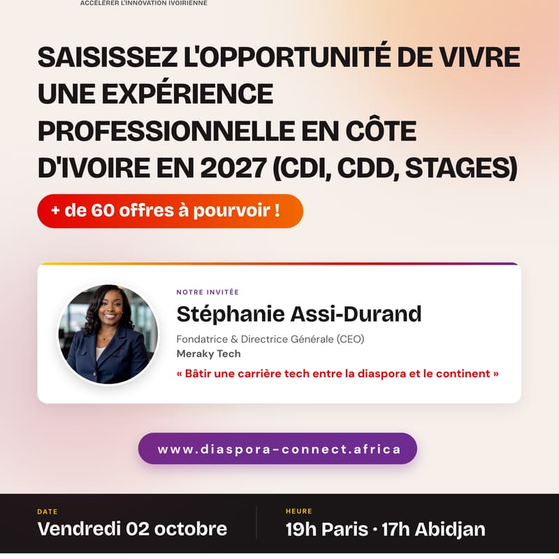 Cover Image for 🌍 Webinaire Diaspora Connect #Cohorte 3 | Vendredi 02 octobre (Date modifiée)