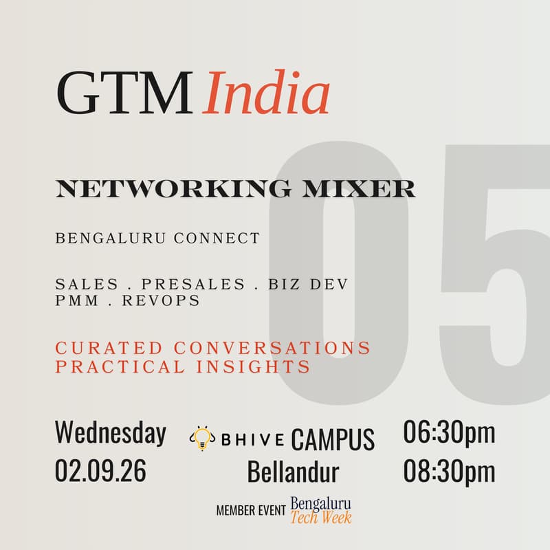 Cover Image for GTM India | Bengaluru Networking Mixer