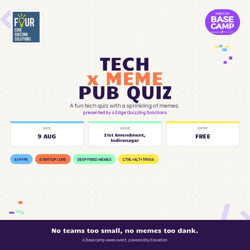 Cover Image for 4 Edge Presents Tech x Meme Pub Quiz
