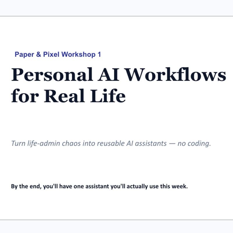 Cover Image for Personal AI Workflows for Real Life