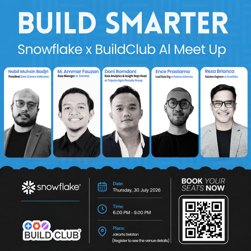 Cover Image for Build Smarter: Snowflake x BuildClub AI Indonesia
