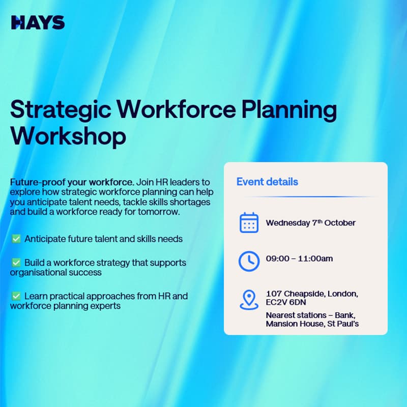 Cover Image for Strategic Workforce Planning (Hays Event)