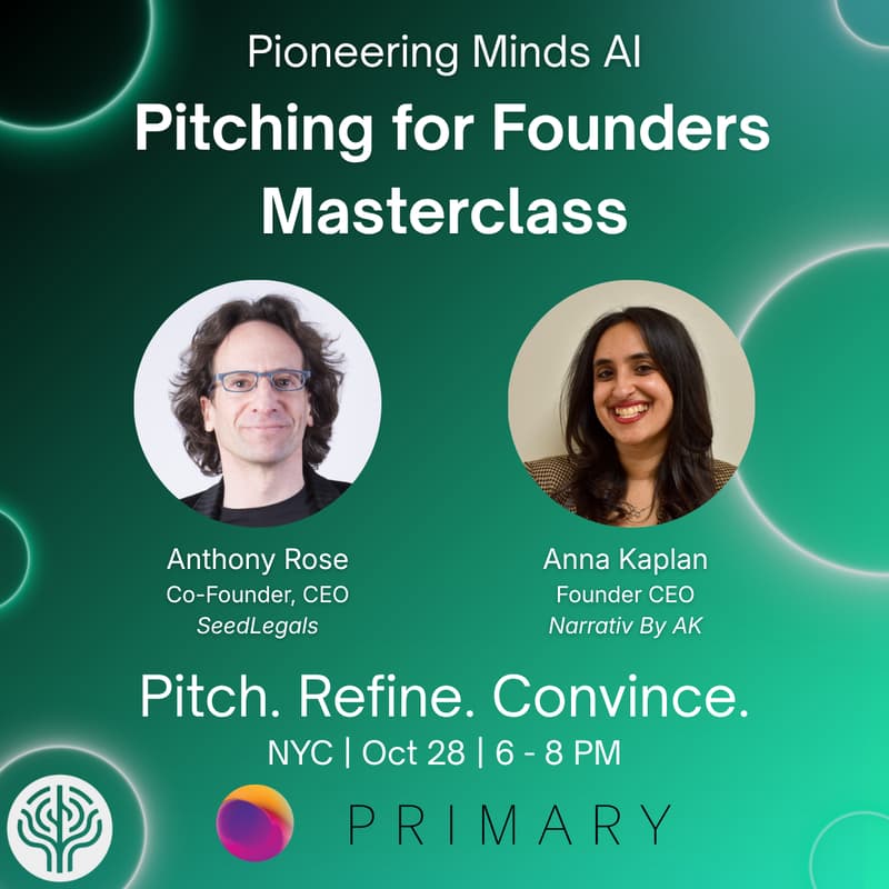 Cover Image for Pioneering Minds AI: Pitching Masterclass III