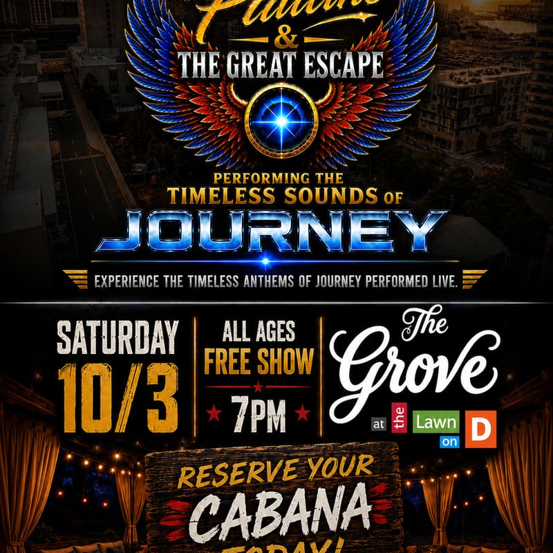 Cover Image for Journey Tribute Paulino & The Great Escape at The Grove
