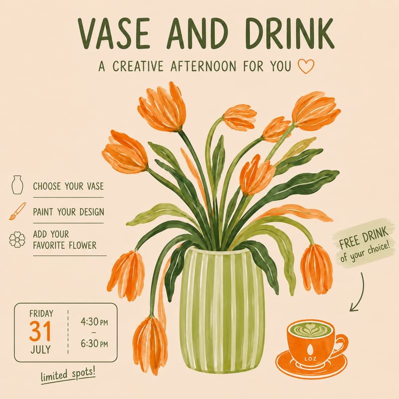 Cover Image for Vase Flowers And Drinks