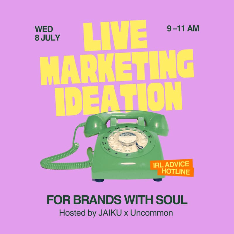 Cover Image for Live Marketing Ideation for Brands with Soul