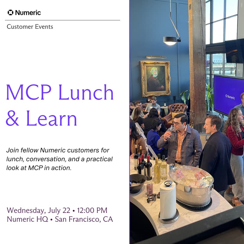 Cover Image for SF Customer Lunch & Learn: Numeric MCP