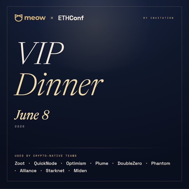 Cover Image for Meow x ETHConf Dinner