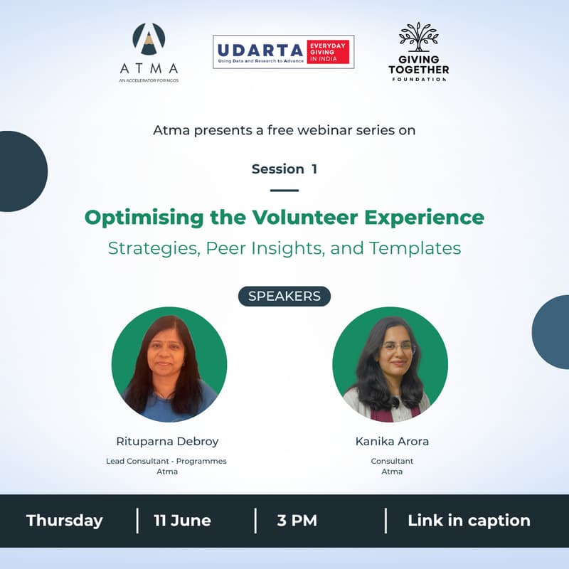 Cover Image for Atma Webinar: Optimising the Volunteer Experience - Strategies, Peer Insights, and Templates