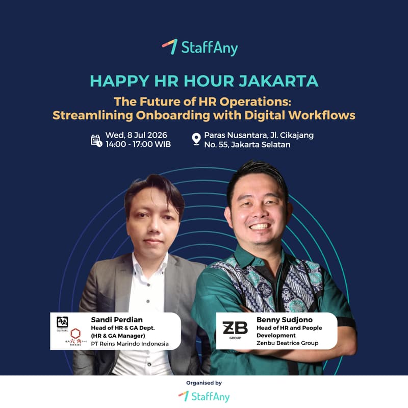 Cover Image for StaffAny Happy HR Hour (HHH) - Jakarta