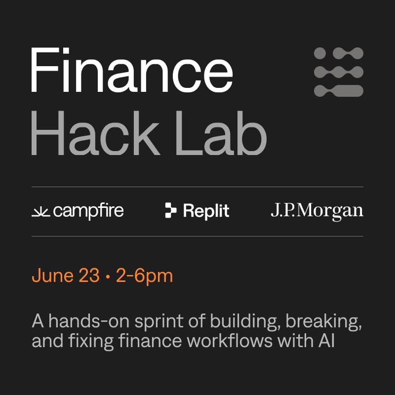 Cover Image for Campfire x Replit x J.P.Morgan NYC Finance Hack Lab