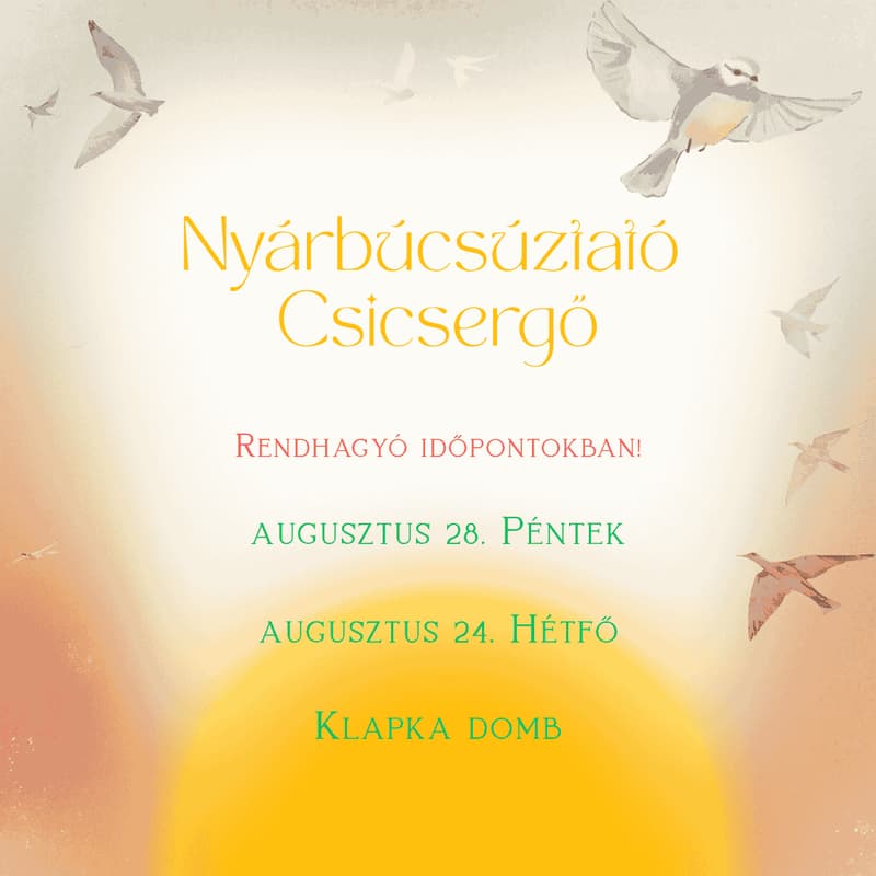 Cover Image for Csicsergő 08.28 péntek