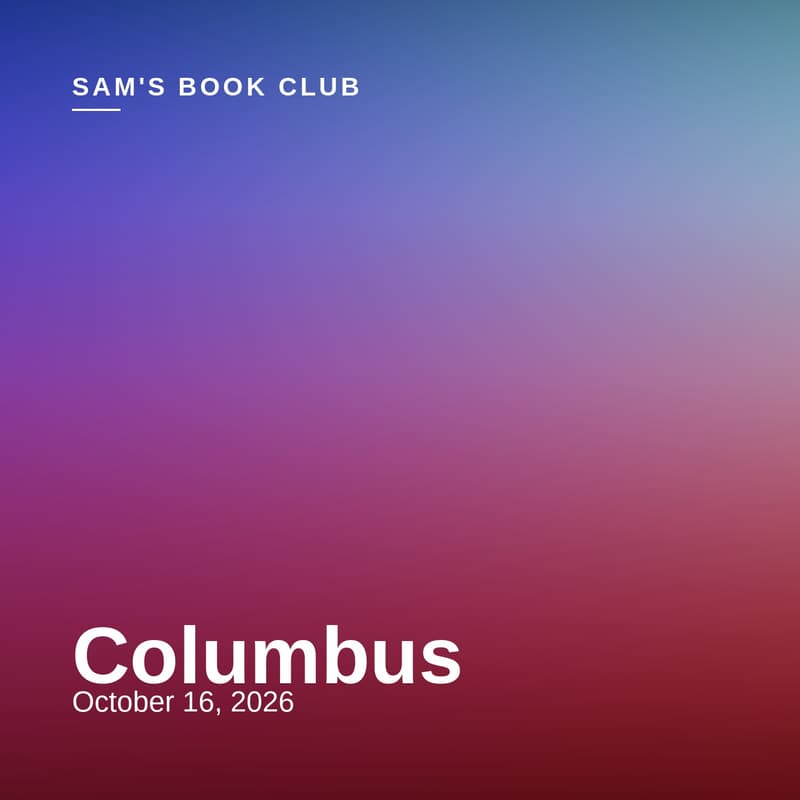 Cover Image for Sam's Book Club — CBUS Stop
