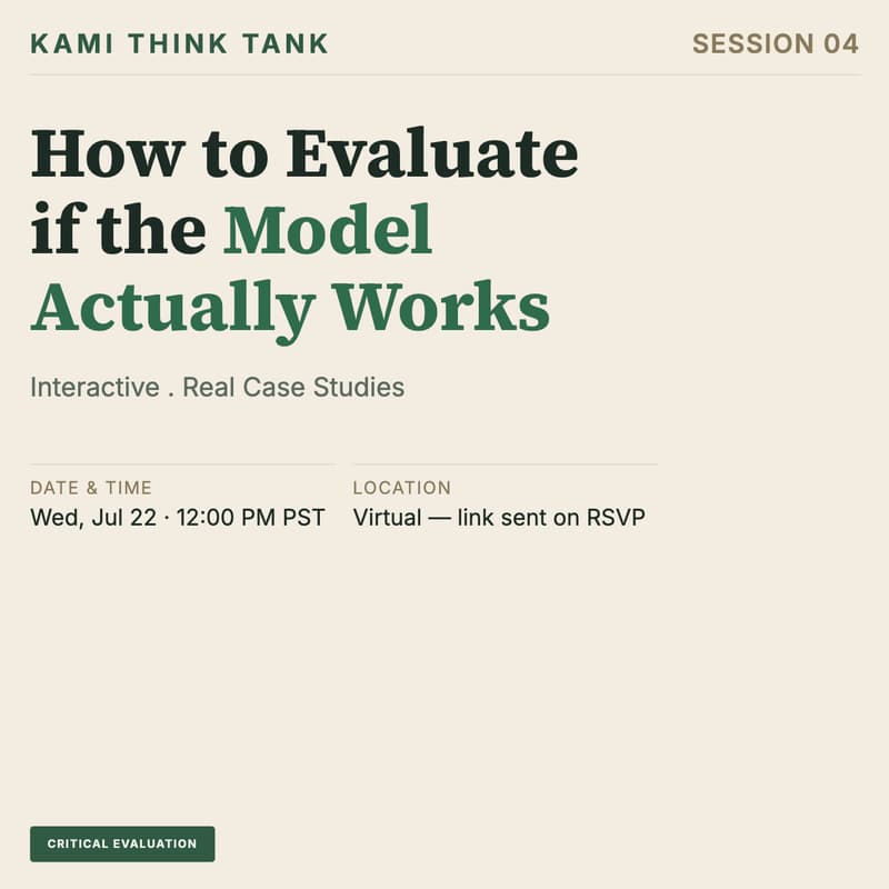 Cover Image for Virtual: How to Evaluate if the Model Actually Works