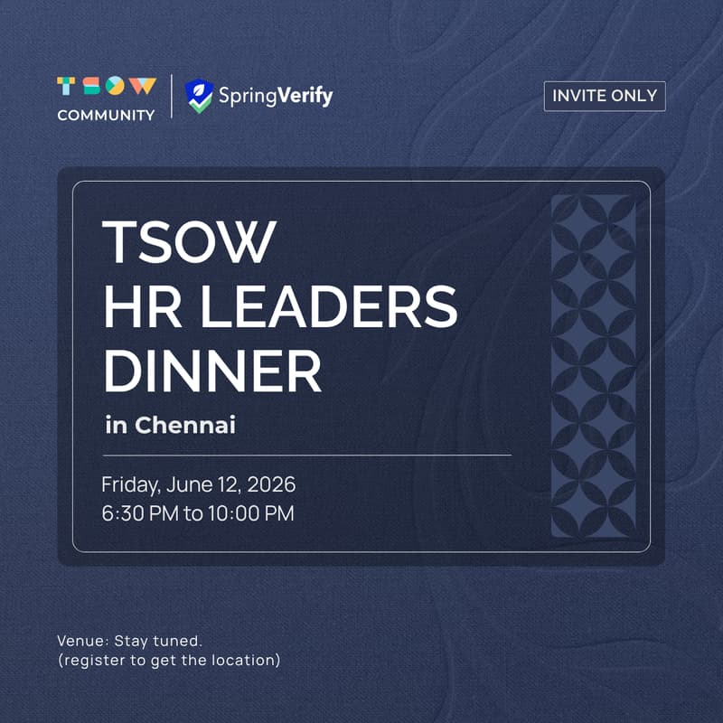 Cover Image for TSOW HR Leaders Dinner in Chennai