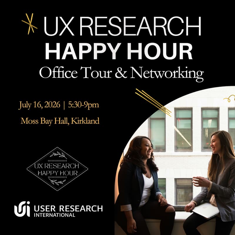 Cover Image for UX Research Happy Hour (Eastside): Office Tour & Networking Event