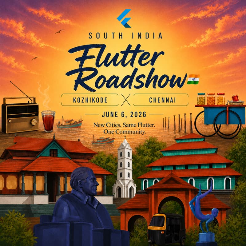 Cover Image for South India Flutter Roadshow 🇮🇳